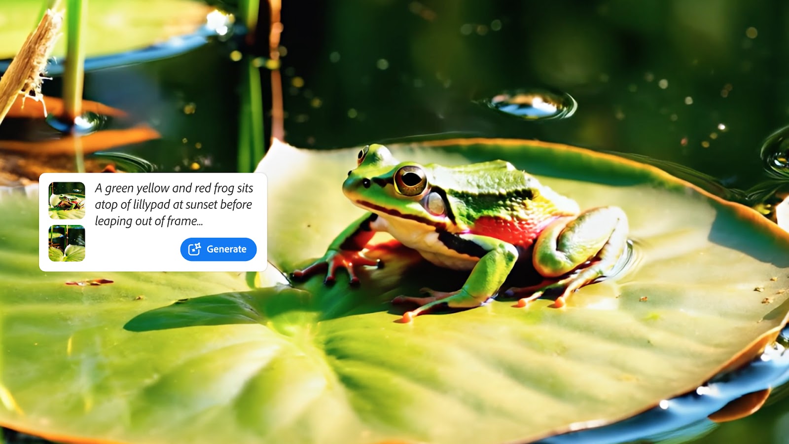 An AI generated frog with text beside it.