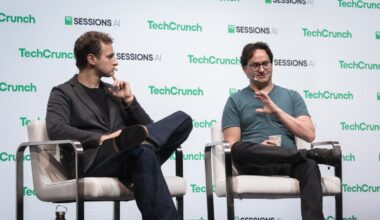 Jared Kaplan on stage at TechCrunch Sessions AI