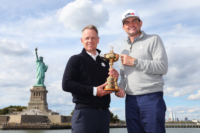 Ryder Cup captains Luke Donald and Keegan Bradley - Donald has probably been more or less certain of the European team for months now. Photograph: Andrew Redington/Getty