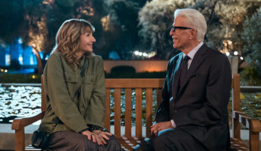 (L to R) Mary Steenburgen as Mona, Ted Danson as Charles in episode 201 of A Man on the Inside.