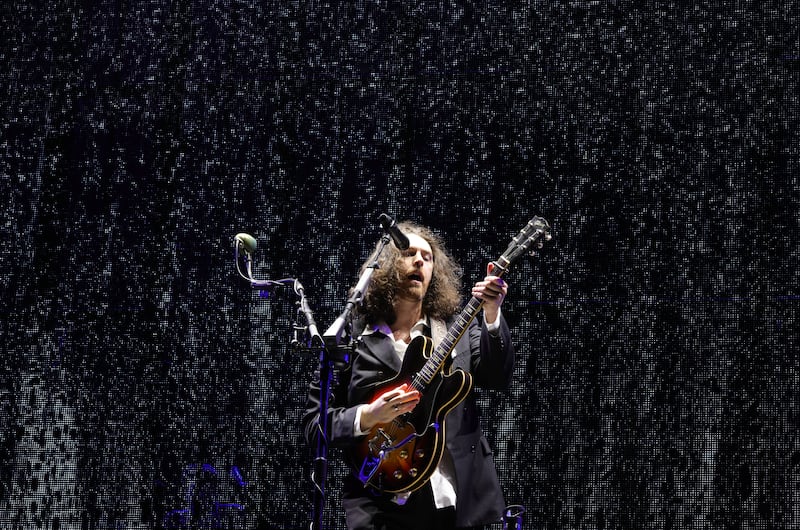 Hozier during his headline Electric Picnic performance on Friday. Photograph: Alan Betson