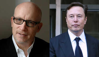 Alex Gibney (left) and Elon Musk
