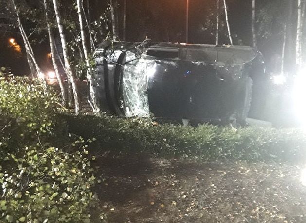 Lucky escape as car flips on Wicklow roundabout