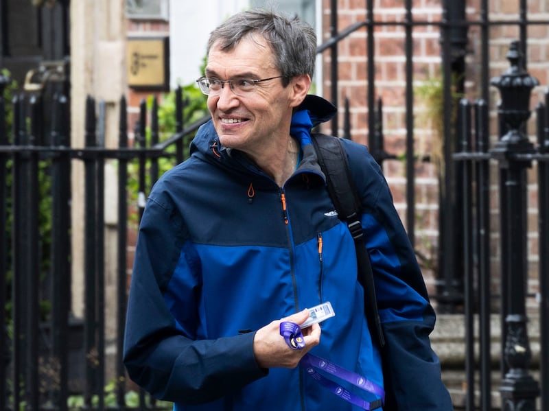 The clerk of Dáil Éireann, Peter Finnegan, arriving at Leinster House. Photograph: Sam Boal/Collins