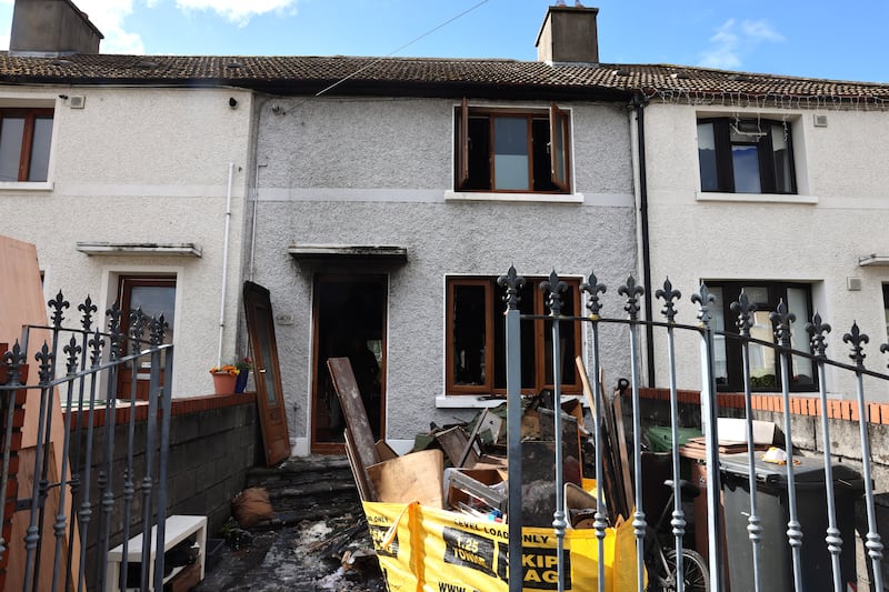The Currans' home following the May attack. Photograph: Dara Mac Dónaill/The Irish Times