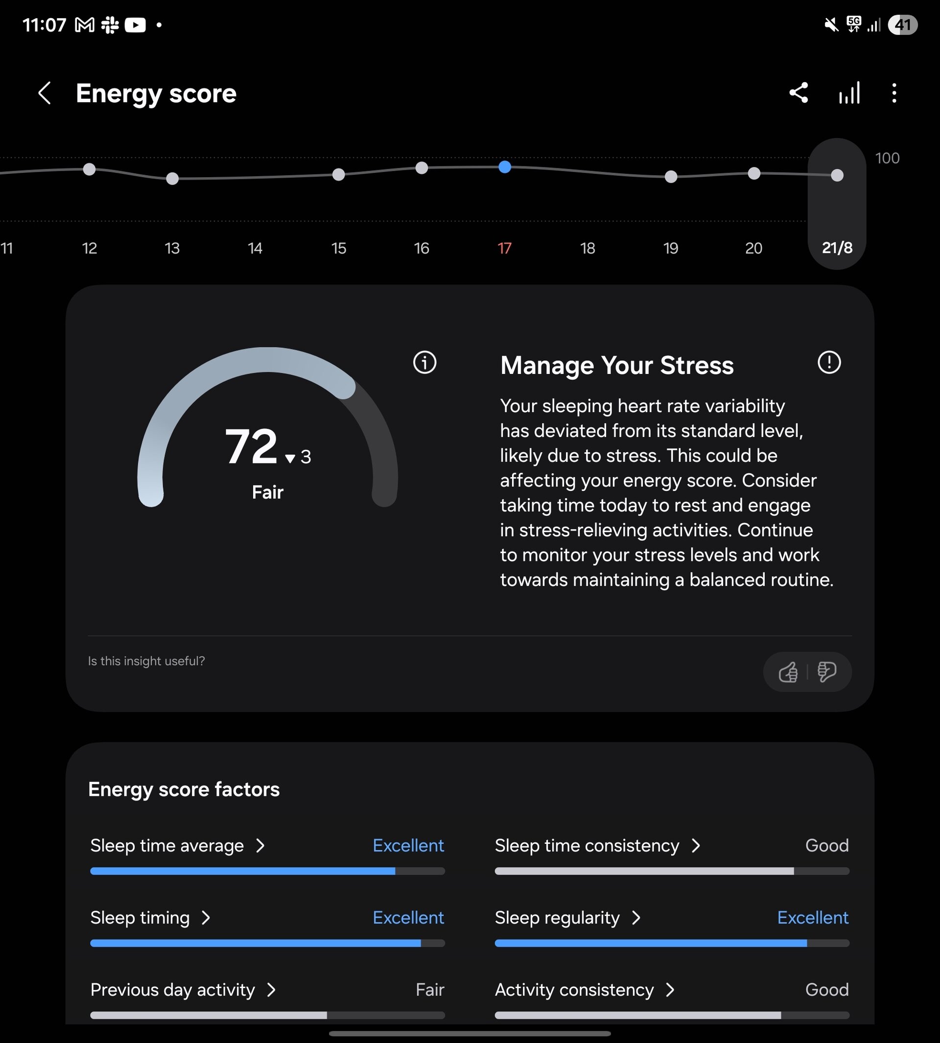 Galaxy Watch 8 energy score