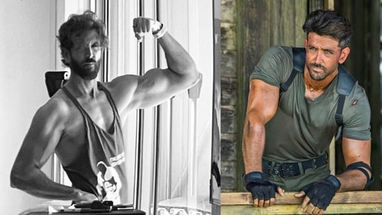 Hrithik Roshan went through a disciplined fitness routine for his V-taper body in 'War 2'.(Team Hrithik Roshan)