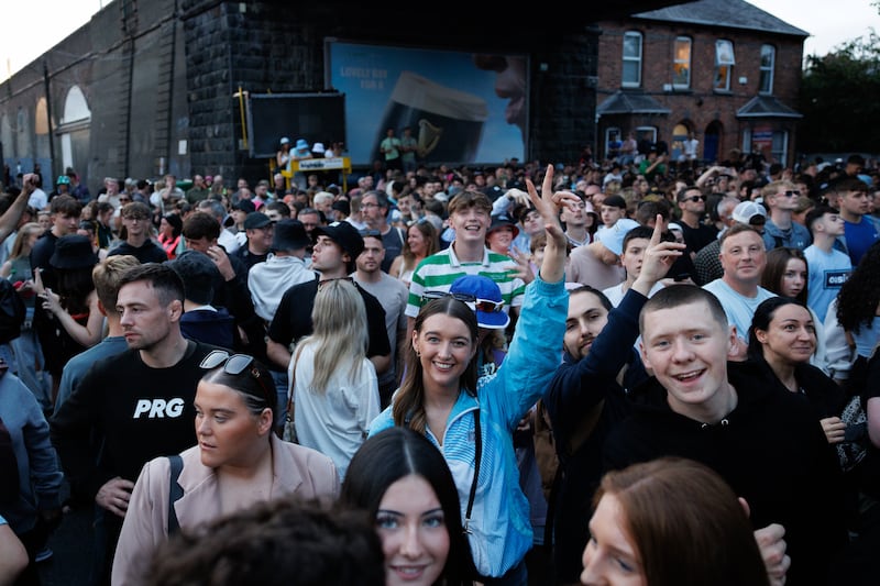 For many without tickets the opportunity to at least listen to the band was too hard to pass up. Photograph: Dan Dennison