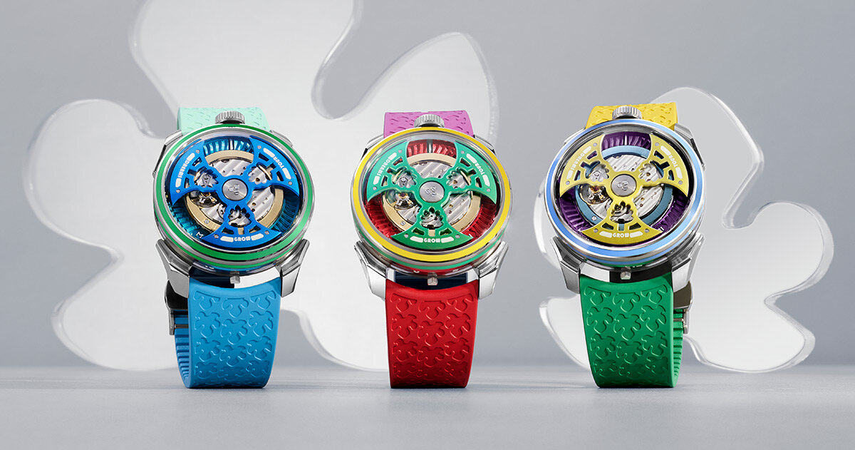 yinka ilori brings punchy color and botanical motifs with M.A.D.editions watch
