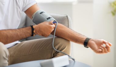 Male Patient Checking Blood Pressure