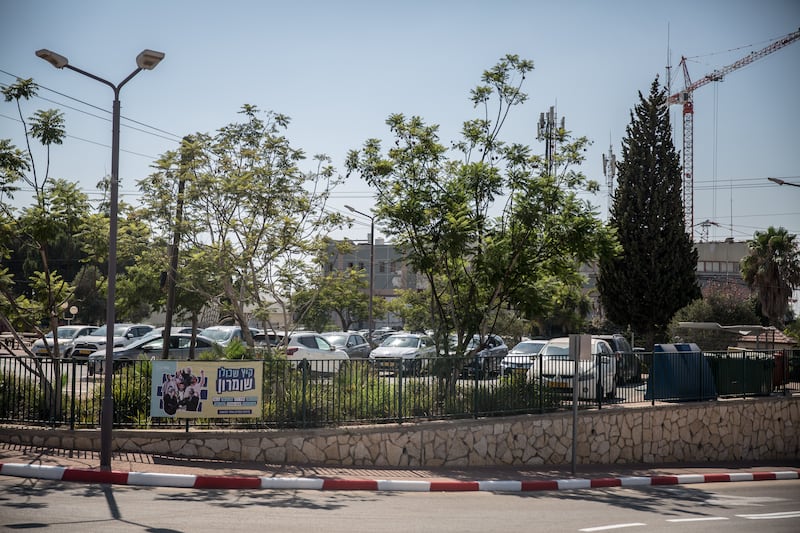 A car park in a settlement in the occupied West Bank. Photograph: Sally Hayden