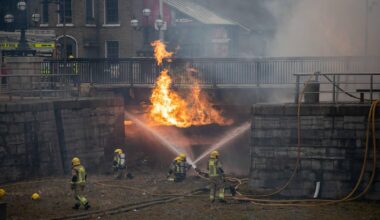 Firefighters tackle blaze near IFSC in Dublin city centre – The Irish Times