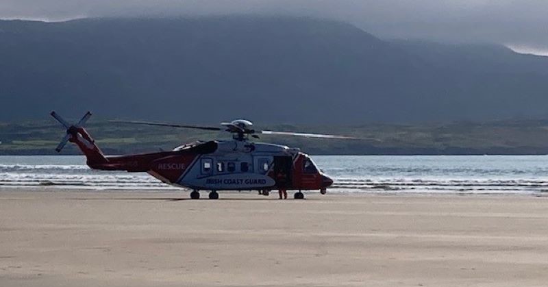 Man airlifted to hospital after being rescued from Donegal beach