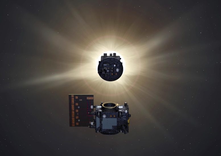 Proba-3 Occulter Eclipsing Sun for Coronagraph Spacecraft