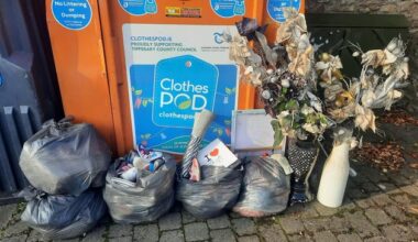Bags of children’s clothes and household items found dumped at Tipperary recycling sites