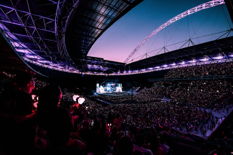 Blackpink: the band performed at Wembley Stadium, in London, on Friday and Saturday. Photograph: YG Entertainment