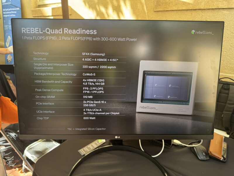 Rebellions REBEL Quad Specs At Hot Chips 2025 Large