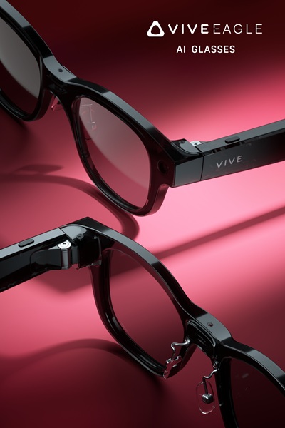 The HTC VIVE Eagle smart glasses in a black option.