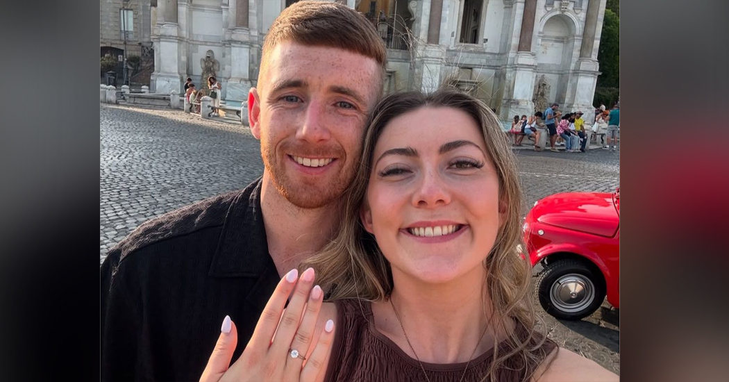 Donegal GAA star Shaun and girlfriend Rebecca sparkle in Rome as they get engaged
