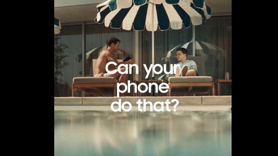Samsung mocks Apple for delaying its foldable innovation in a new ad for Galaxy Z Fold 7.(Samsung/ X)
