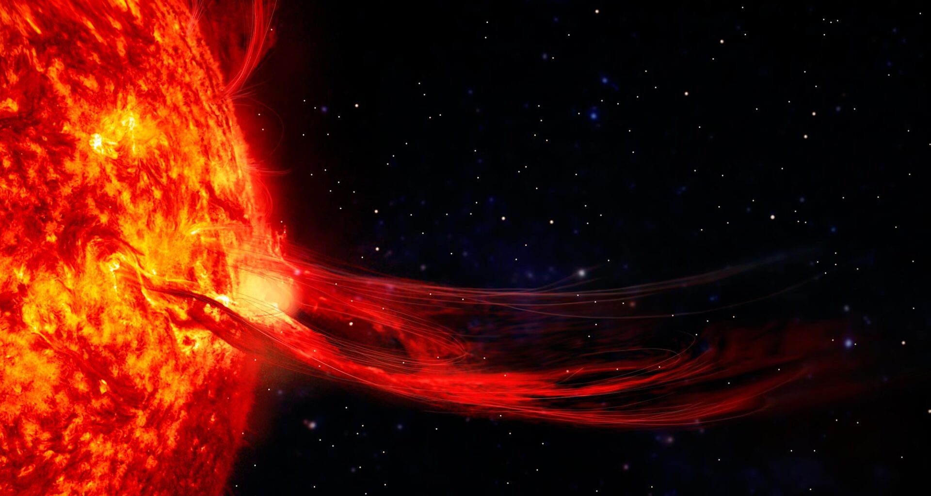 Solar Prominence Massive Flare Plasma Storm