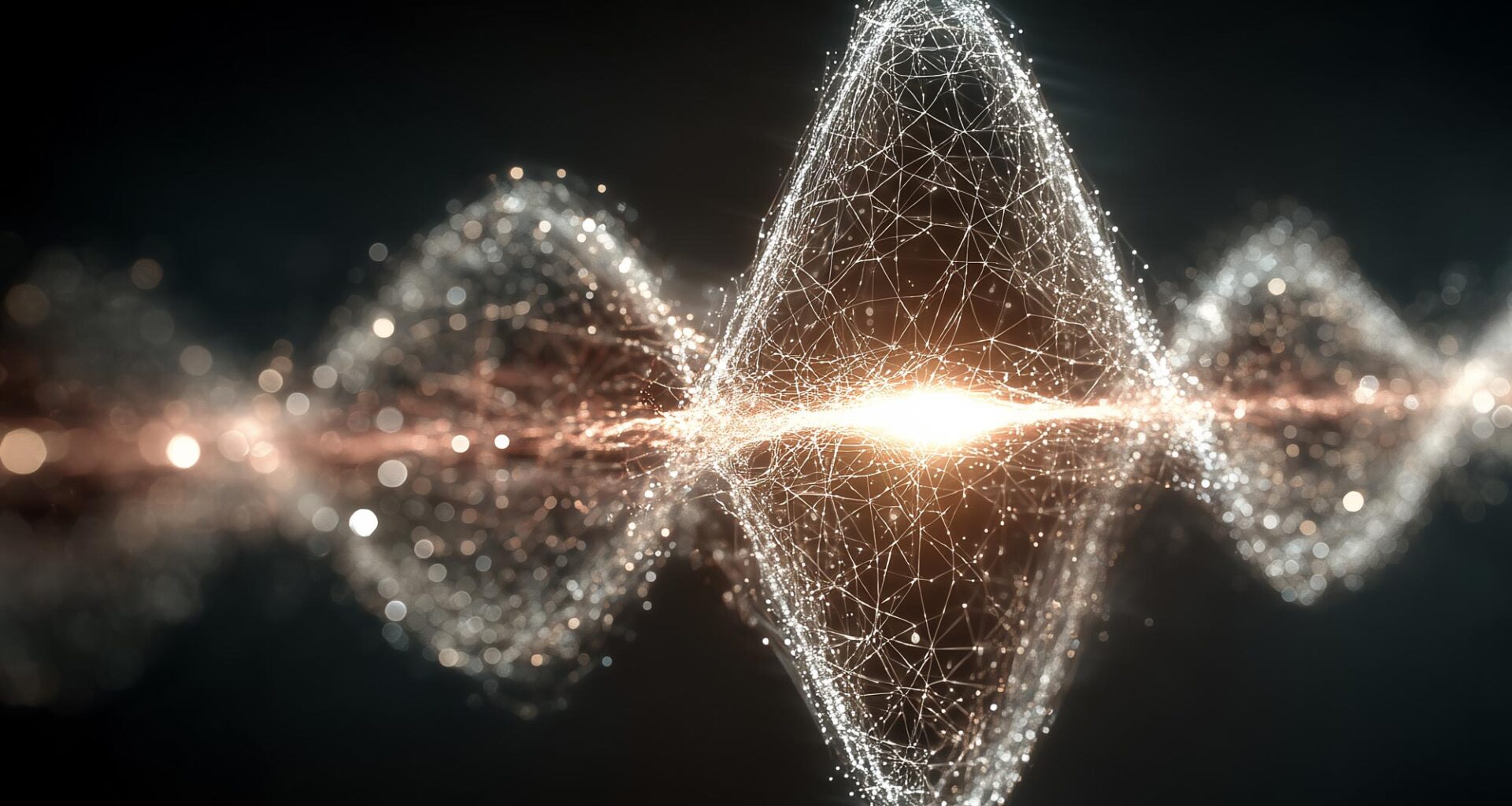 Sound Waves Quantum Information Art Concept
