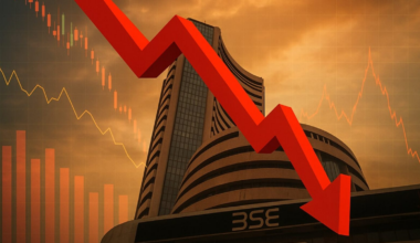 The Indian stock market suffered strong losses across segments in morning trade on August 26. The Sensex and the Nifty 50 declined almost 1 per cent each. (an AI-generated image)
