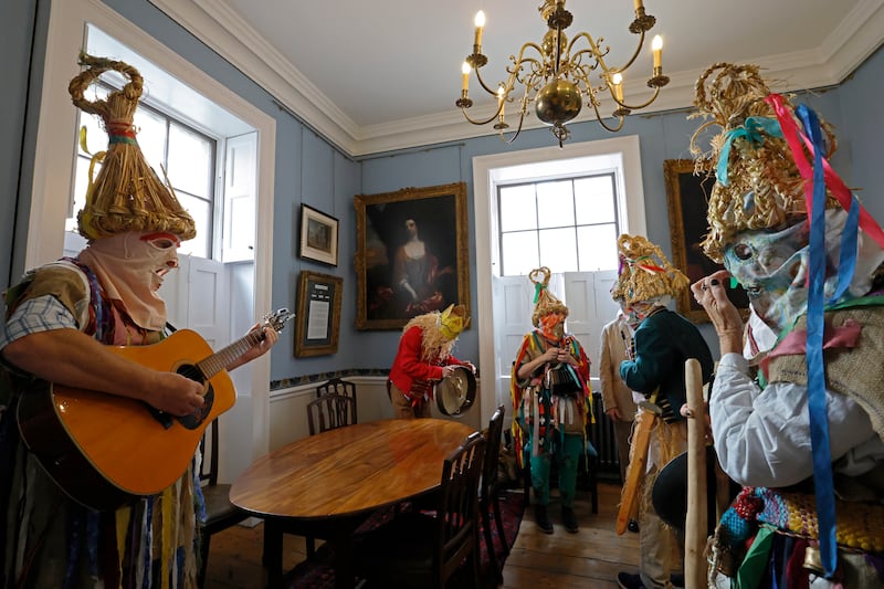 The Fingal Mummers at the launch of National Heritage Week, which takes place from August 16th to 24th. Photograph: Nick Bradshaw