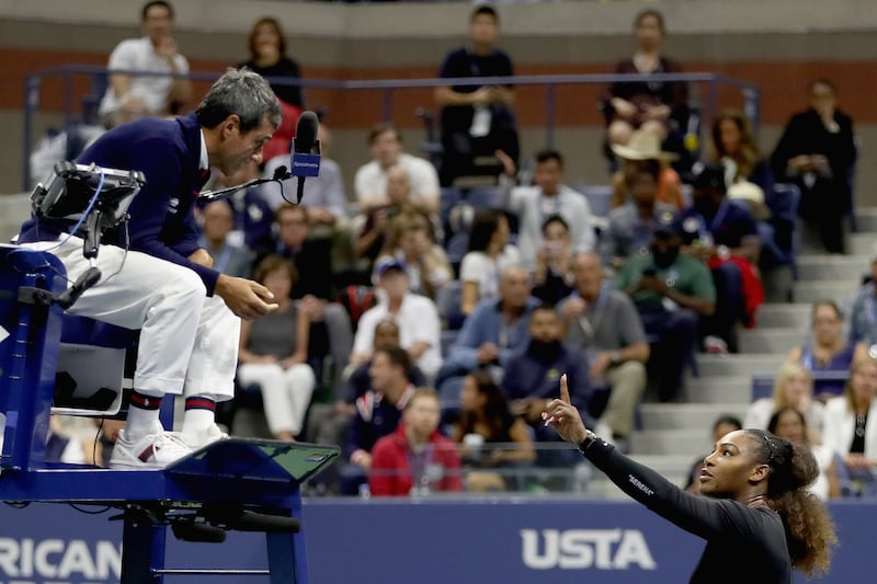 Serena Williams's dressing down of umpire Carlos Ramos during the 2018 US Open final caused a storm in the sport. Photograph: Matthew Stockman/Getty Images