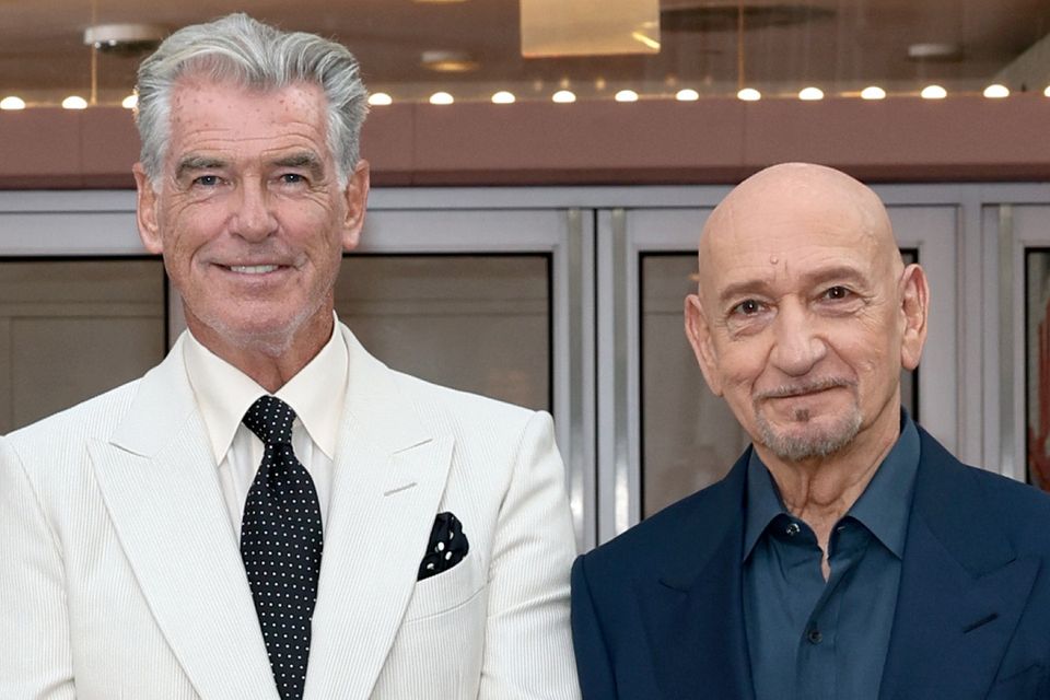 Pierce Brosnan, and Ben Kingsley at a special screening of 'The Thursday Murder Club'. Photo: Getty Images for Netflix