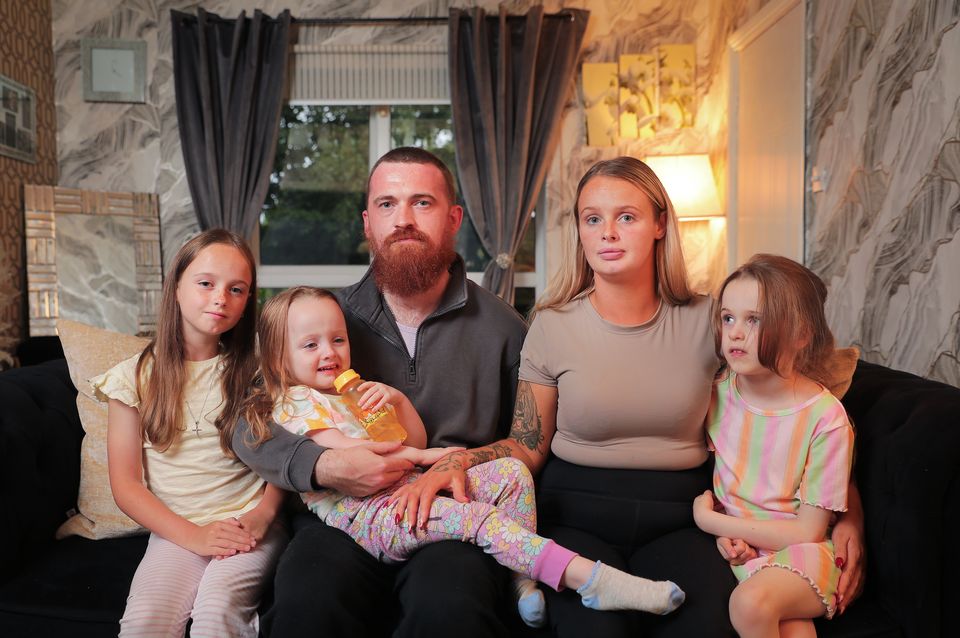 Evan and Nadia Kavanagh with their children Jodie (9), Freya (4) and Willow (7). Photo: Gerry Mooney