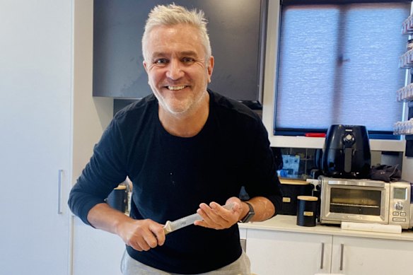 Neil McMahon has learnt how to balance his diet as a solo cook. 