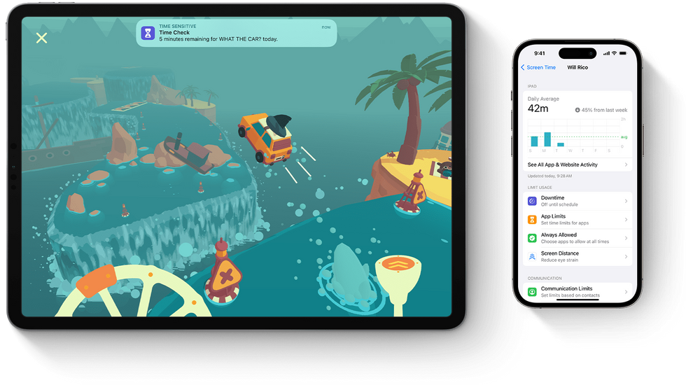 Apple iOS screen time feature on iPhone