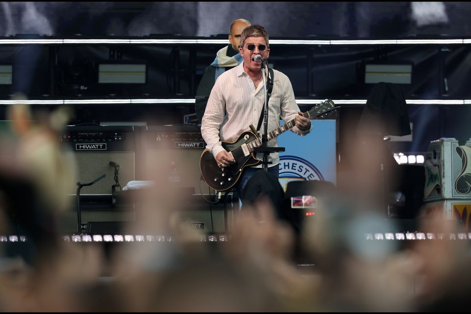 Noel Gallagher on stage at their Oasis Live 25 Concert at Croke Park.Photo by Steve Humphreys16th August 2025.