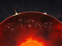 An artist's illustration of the lumps within Mars' mantle (Image source: NASA and JPL-Caltech; cropped)