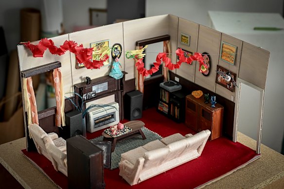 Isobel Knowles and Van Sowerwine created three pre-flooded homes, which they then immersed in murky water.