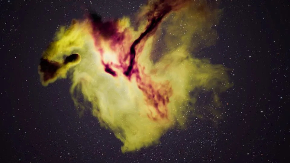 An artist's illustration depicts the bright aftermath of the supernova. - Adam Makarenko/W. M. Keck Observatory