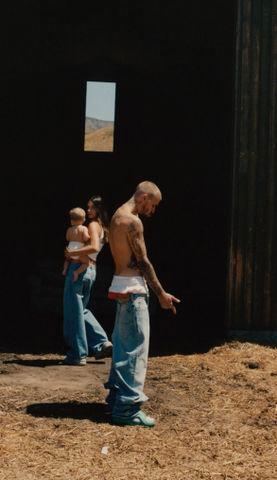 Instagram/Justin Bieber Jack, Hailey, and Justin Bieber in a photo posted to Justin's Instagram Stories on July 10, 2025.