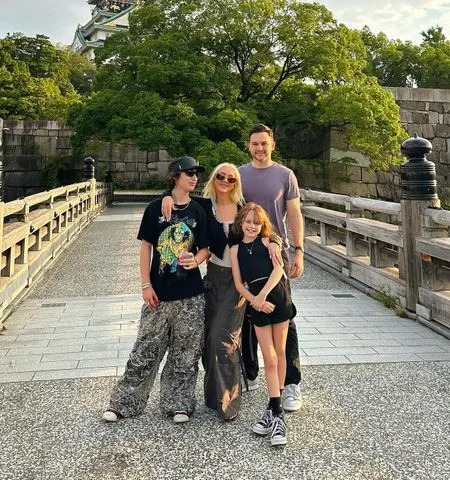 Instagram/Christina Aguilera Christina Aguilera and Matt Rutler with their kids Max and Summer in 2024.
