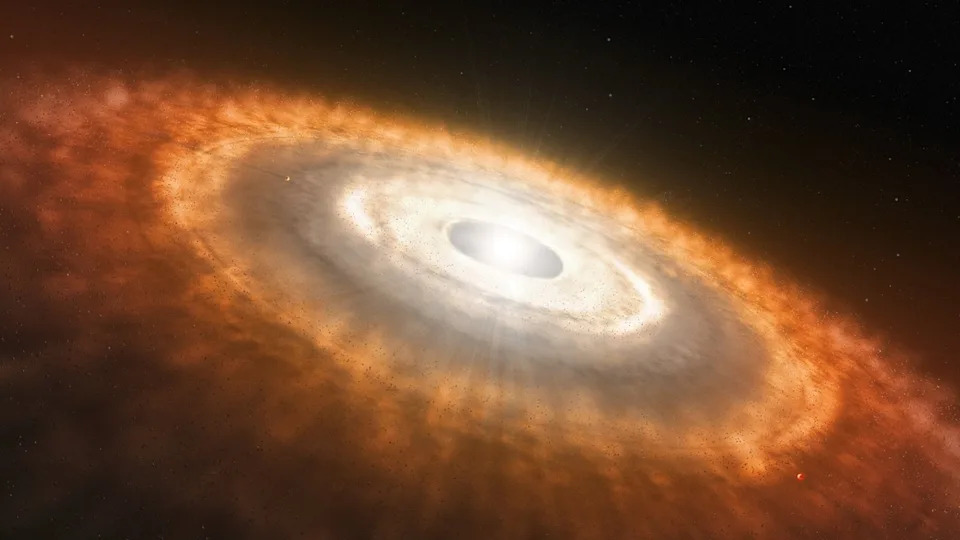 an illustration of a protoplanetary disk