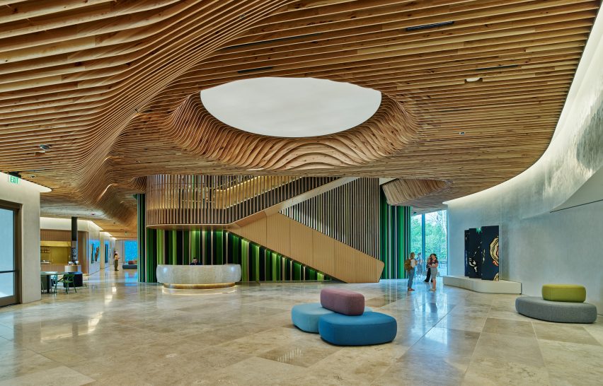 Airy interior of the health building