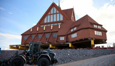 A century-old Swedish church has arrived at its new home - three miles down the road - The Journal