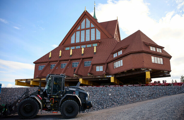 A century-old Swedish church has arrived at its new home - three miles down the road - The Journal