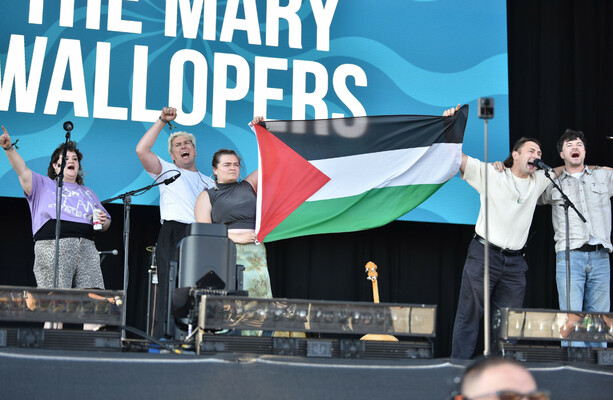 Music festival denies cutting off The Mary Wallopers due to displaying Palestine flag on stage - The Journal