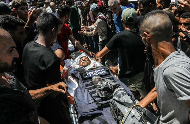 Israel condemned for 'double tap' strike that killed journalists and rescuers at Gaza hospital