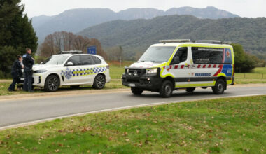 Shooter on the run as two Australian police shot dead in mountainous town 300km from Melbourne