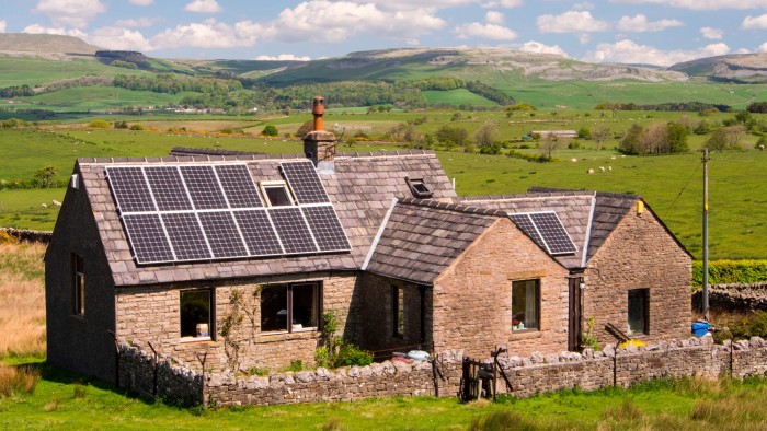 A remote property in the Yorkshire Dales, fitted with solar panels