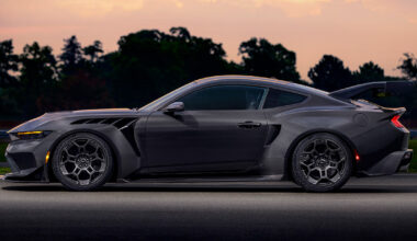 carbon fiber gives glimmering presence to mustang GTD liquid carbon