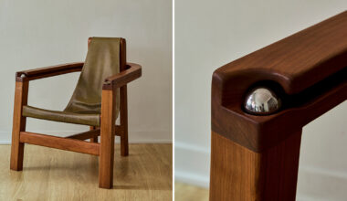 steel ball set into tanuvi hegde's fidget-friendly 'reflect' chair
