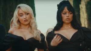Sabrina Carpenter and Jenna Ortega in "Taste"
